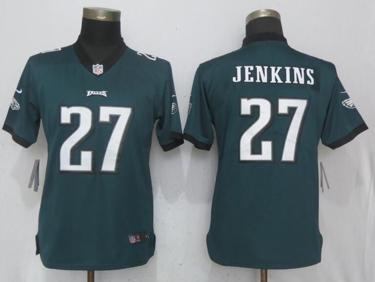 Women Philadelphia Eagles 27 Jenkins Green Nike Vapor Untouchable Limited NFL Jerseys
